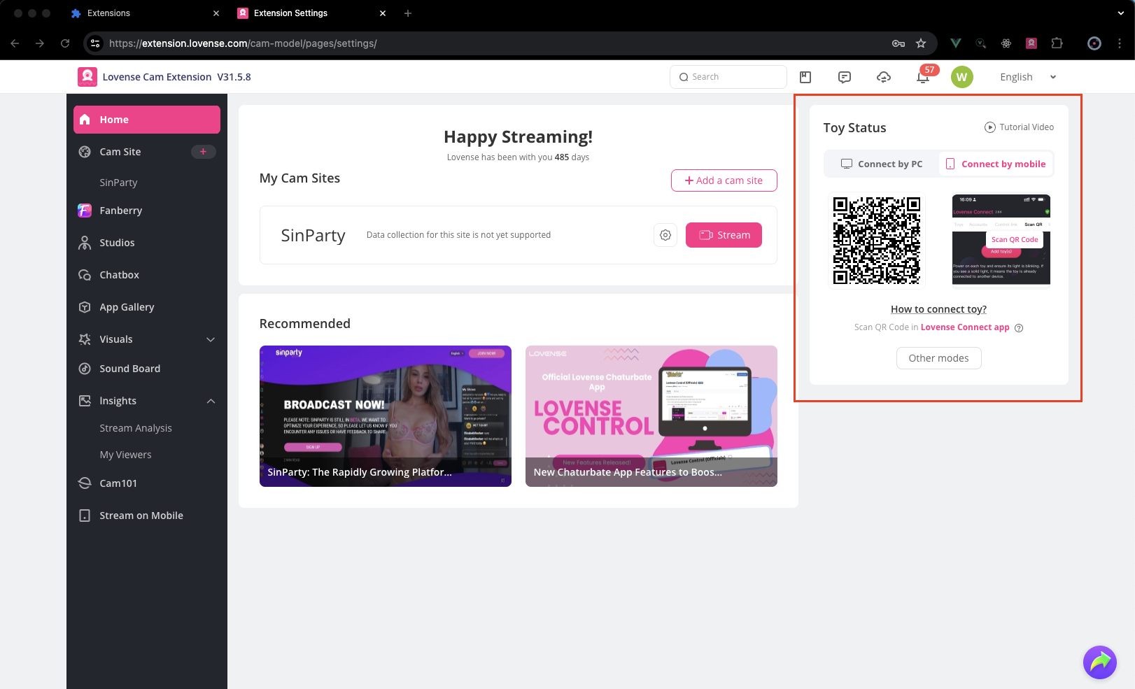 Lovense Scan QR Code